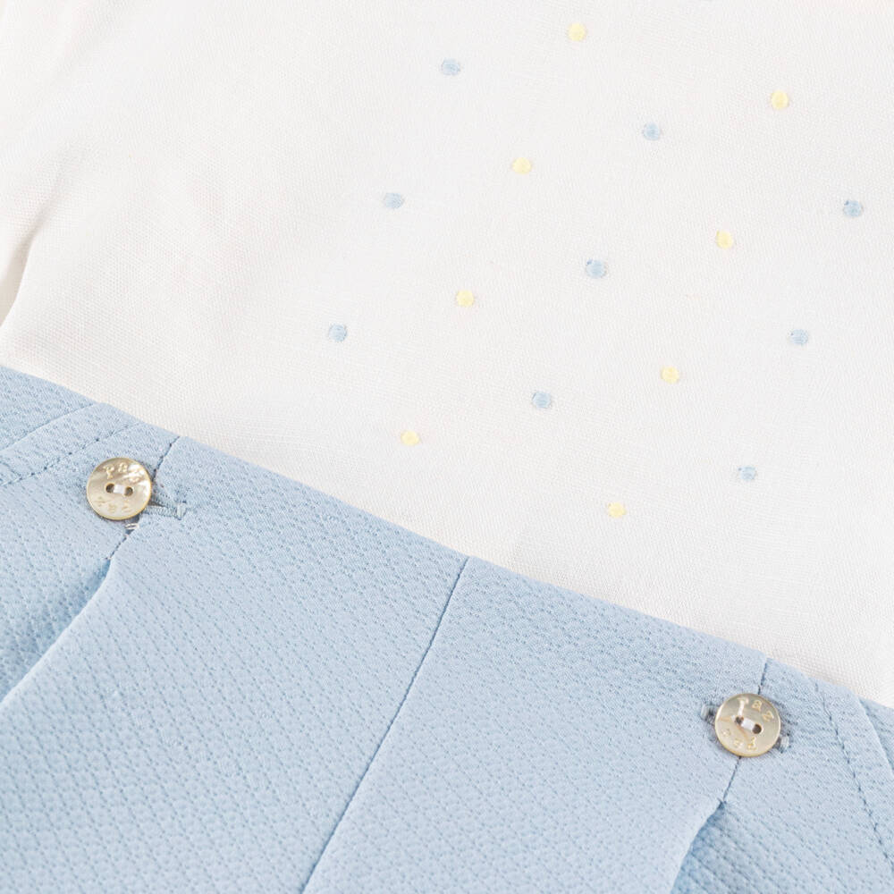 PAZ Rodríguez-Boys Ivory & Blue Shirt Set | Childrensalon Outlet