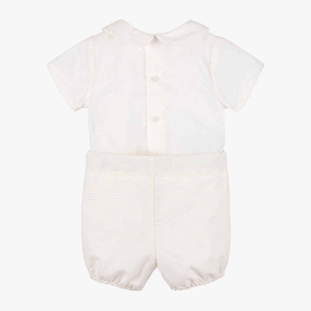 PAZ Rodríguez-Boys Ivory Cotton Dress Set | Childrensalon Outlet