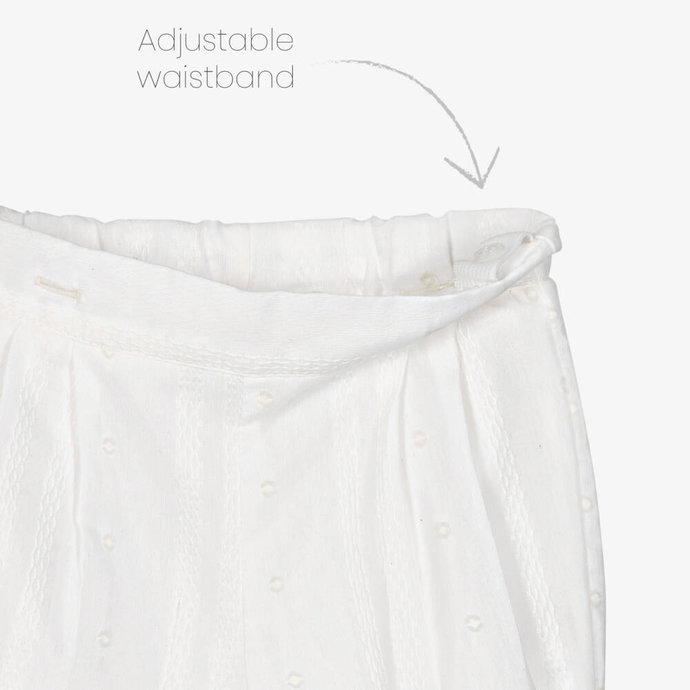 PAZ Rodríguez-Boys Ivory Embroidered Cotton Buster Suit | Childrensalon Outlet