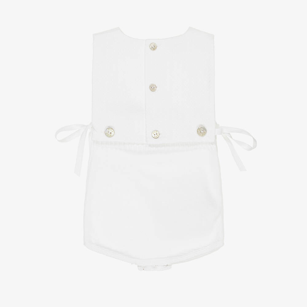 PAZ Rodríguez-Boys' Ivory Knit Romper Delight | Childrensalon Outlet