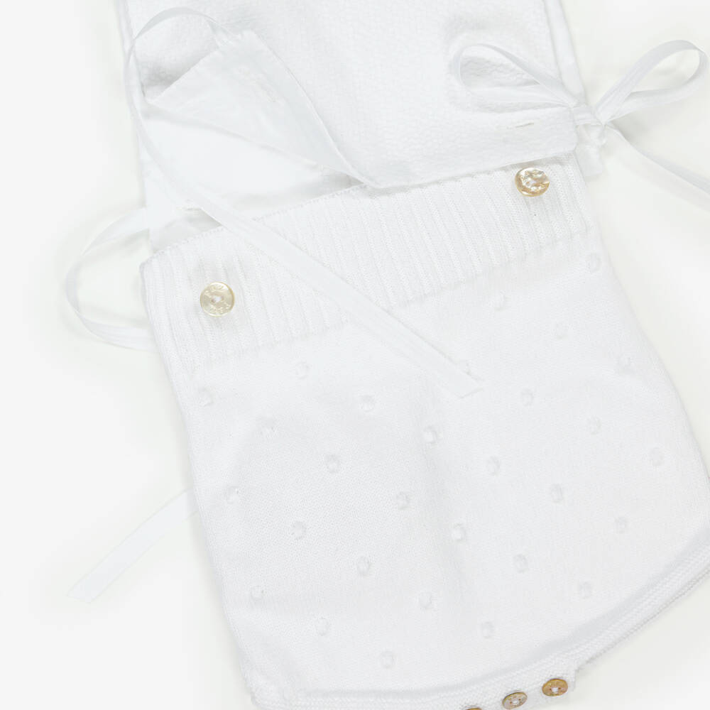 PAZ Rodríguez-Boys' Ivory Knit Romper Delight | Childrensalon Outlet