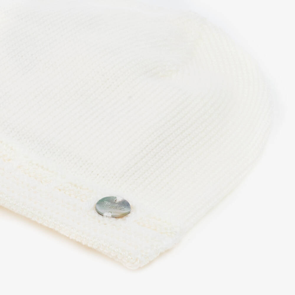 PAZ Rodríguez-Boys Ivory Merino Wool Cap | Childrensalon Outlet