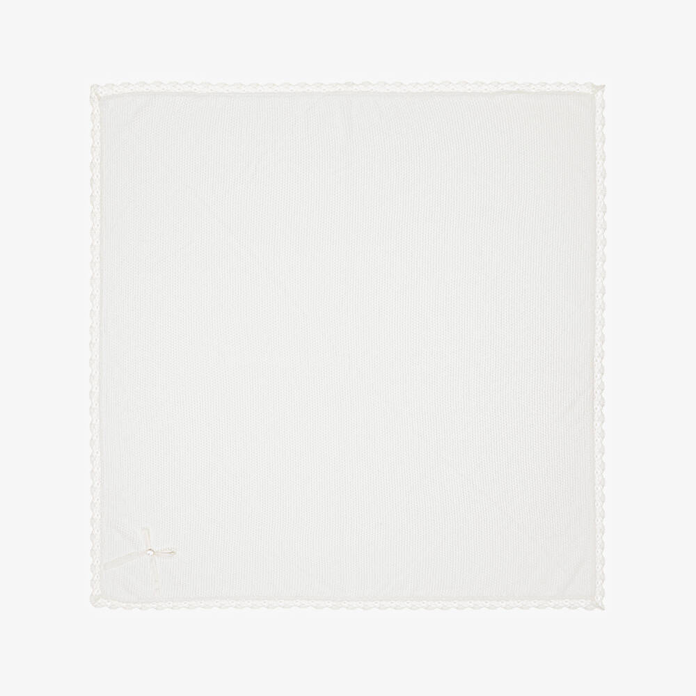 PAZ Rodríguez-Boys Ivory Textured Knit Wrap | Childrensalon Outlet