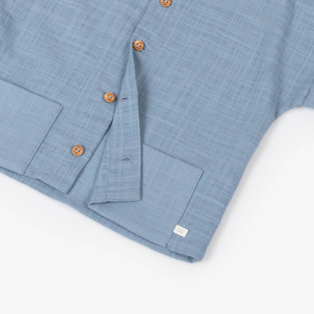 PAZ Rodríguez-Boys Light Blue Cotton Ensemble | Childrensalon Outlet