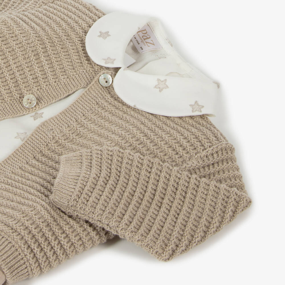 PAZ Rodríguez-Boys Light Brown Cotton Cashmere Set | Childrensalon Outlet
