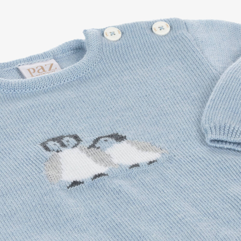 PAZ Rodríguez-Boys Penguin Knit Set in Blue | Childrensalon Outlet