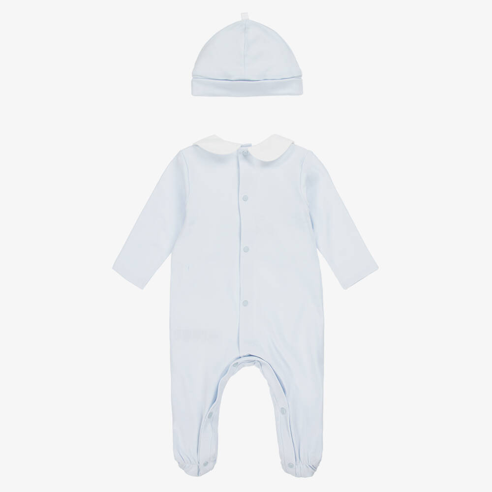 PAZ Rodríguez-Boys Sky-Hued Cotton Playsuit Ensemble | Childrensalon Outlet