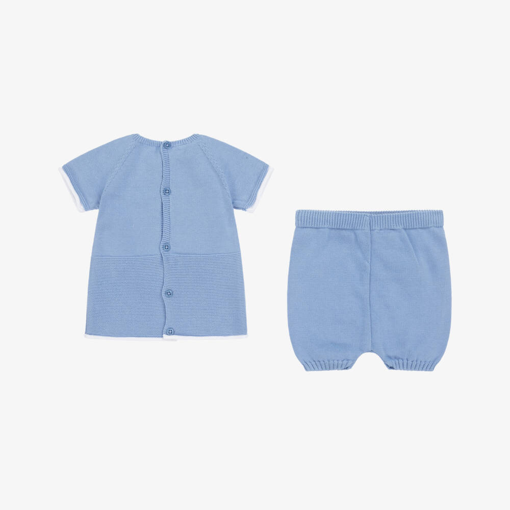 PAZ Rodríguez-Boys' Soft Blue Knit Ensemble | Childrensalon Outlet