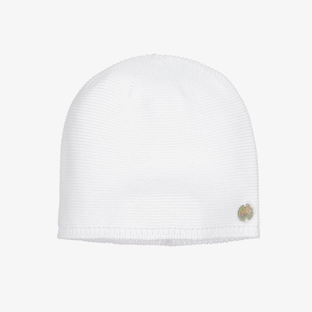 PAZ Rodríguez-Boys Soft Knit White Beanie | Childrensalon Outlet