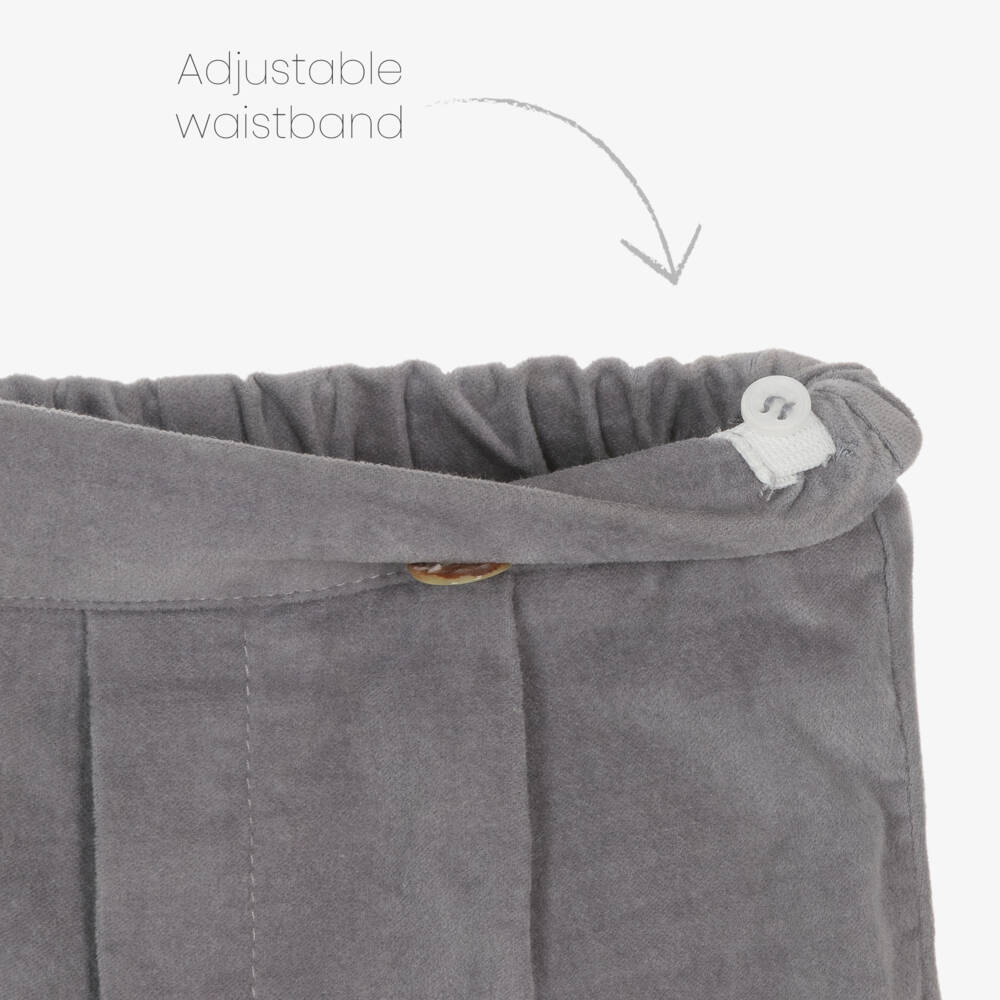 PAZ Rodríguez-Boys Velour Grey Trouser Outfit | Childrensalon Outlet
