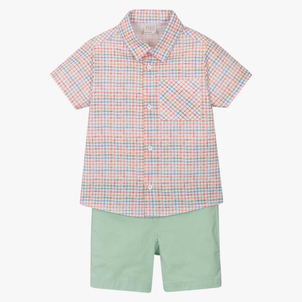 PAZ Rodríguez-Boys Vibrant Plaid Summer Ensemble | Childrensalon Outlet