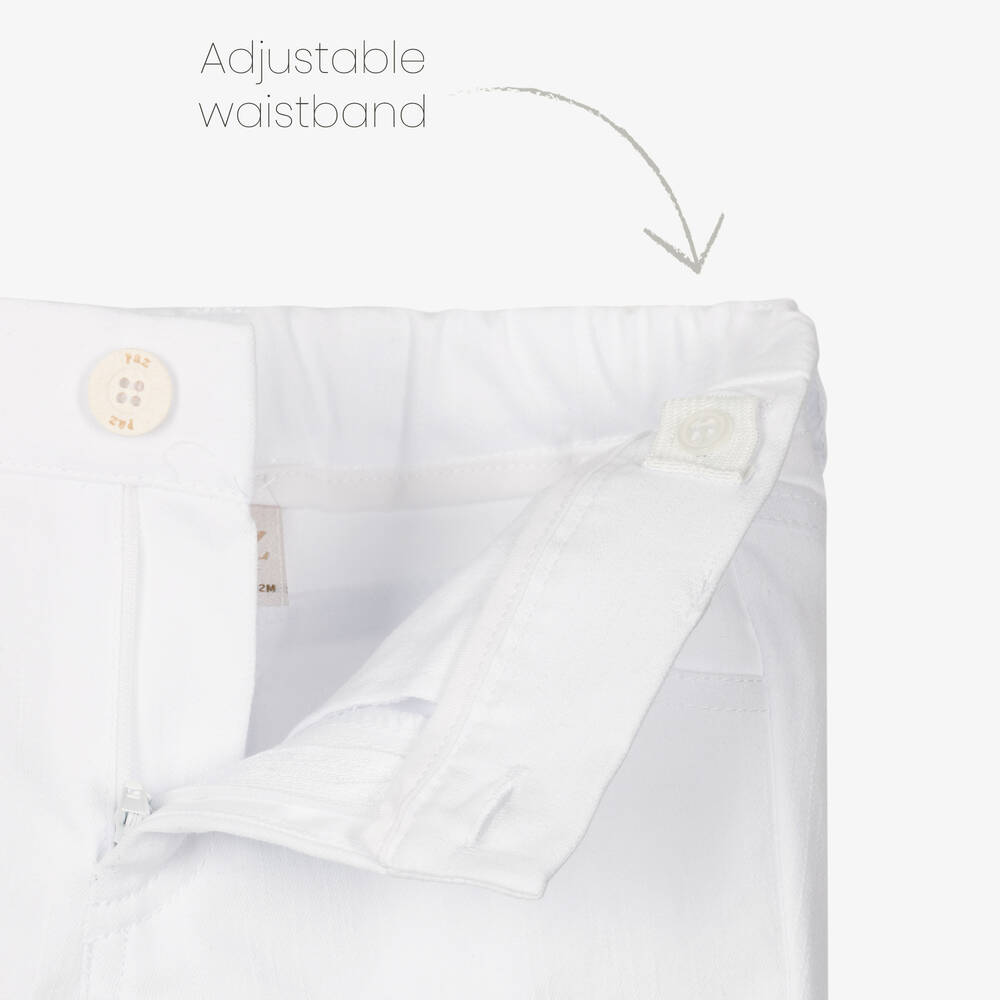 PAZ Rodríguez-Boys White & Green Stripe Cotton Shorts Set | Childrensalon Outlet