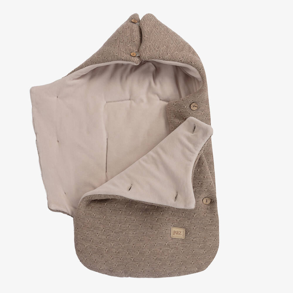 PAZ Rodríguez-Коричневый трикотажный конверт (74см) | Childrensalon Outlet