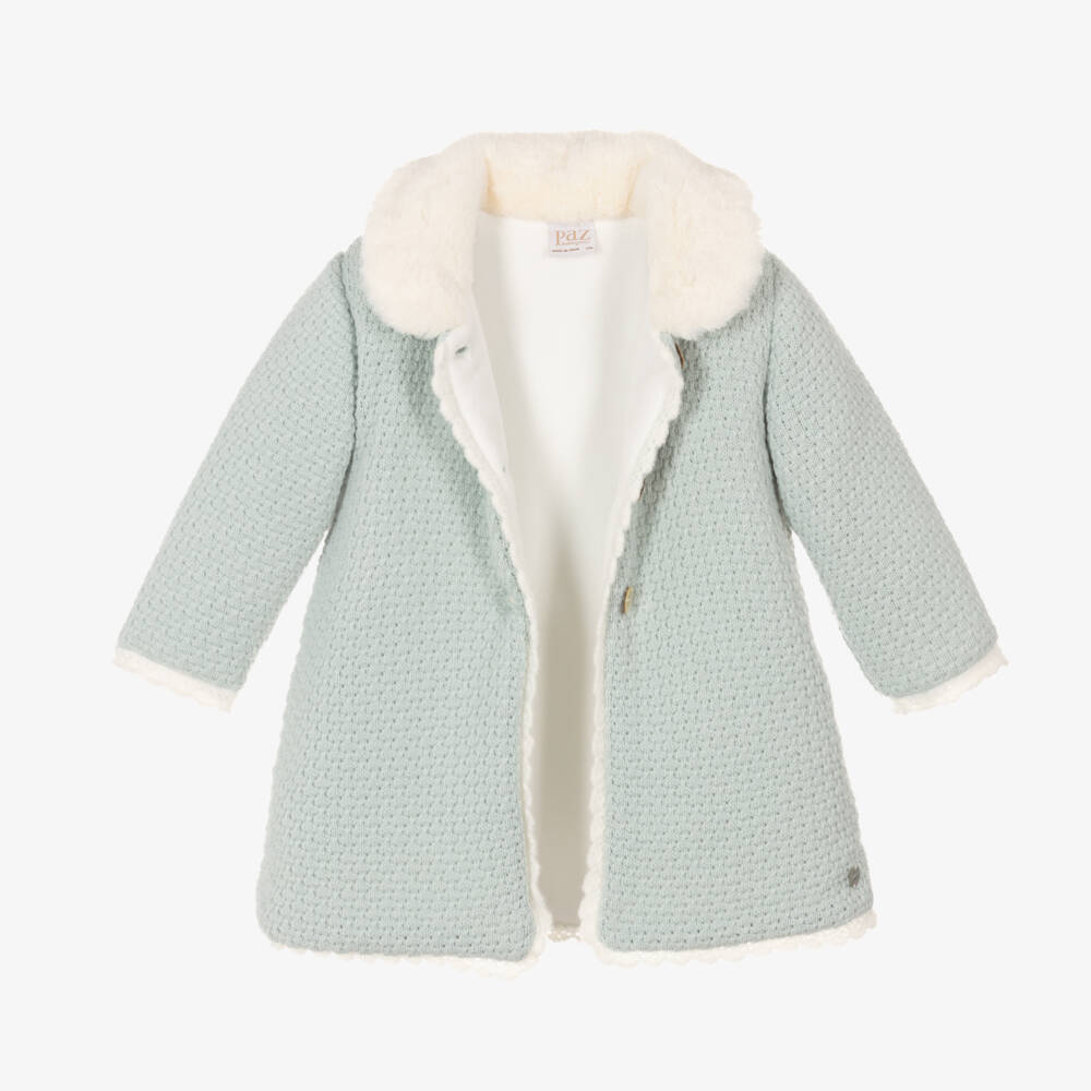 PAZ Rodríguez-Girls Aqua Knit Coat | Childrensalon Outlet