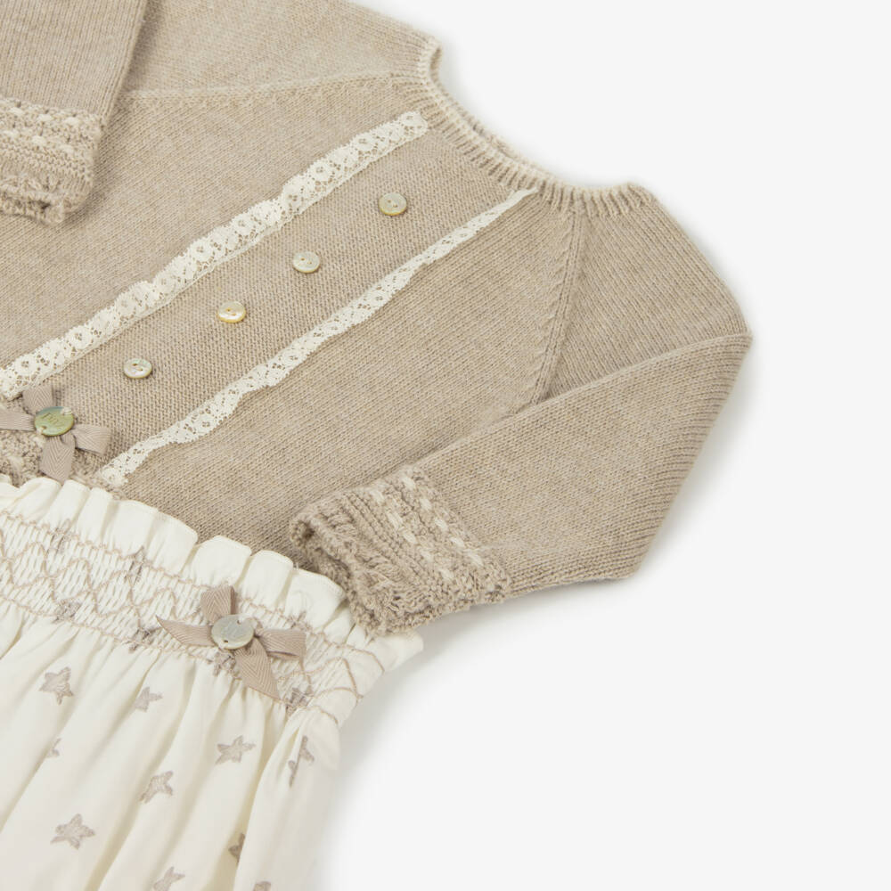 PAZ Rodríguez-Girls Beige Knit Shorts Ensemble | Childrensalon Outlet