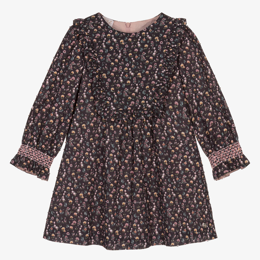 PAZ Rodríguez-Черное платье в цветочек для девочек | Childrensalon Outlet