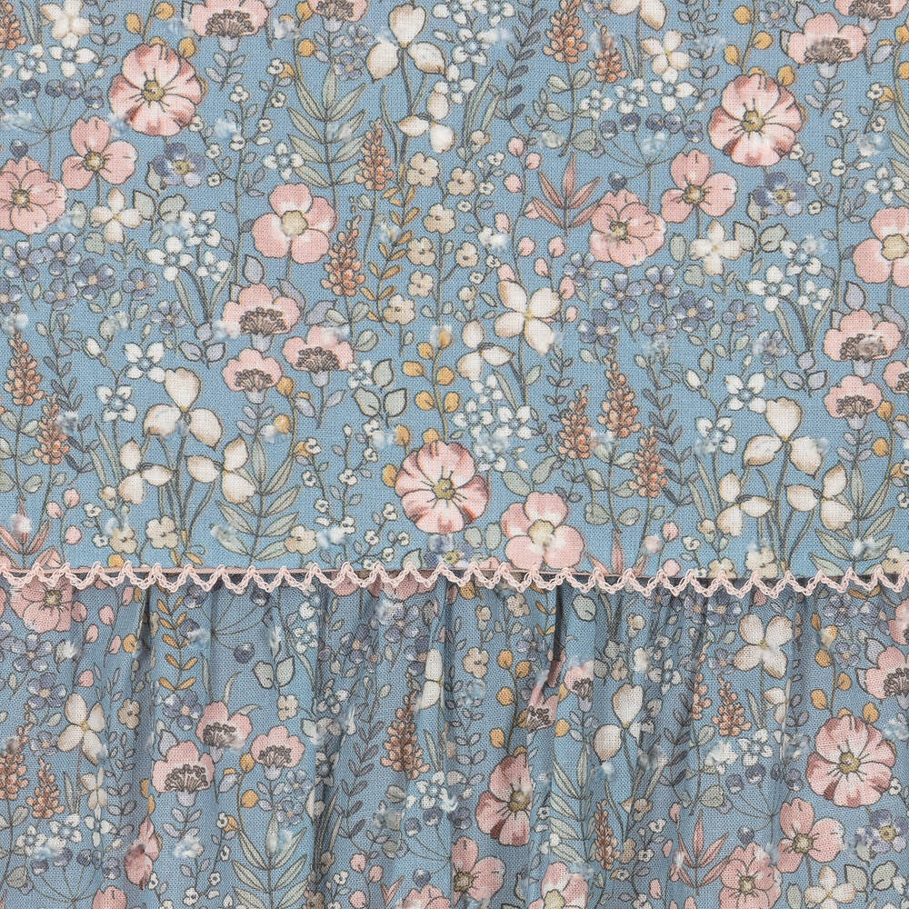 PAZ Rodríguez-Girls Blue Floral Cotton Dress | Childrensalon Outlet