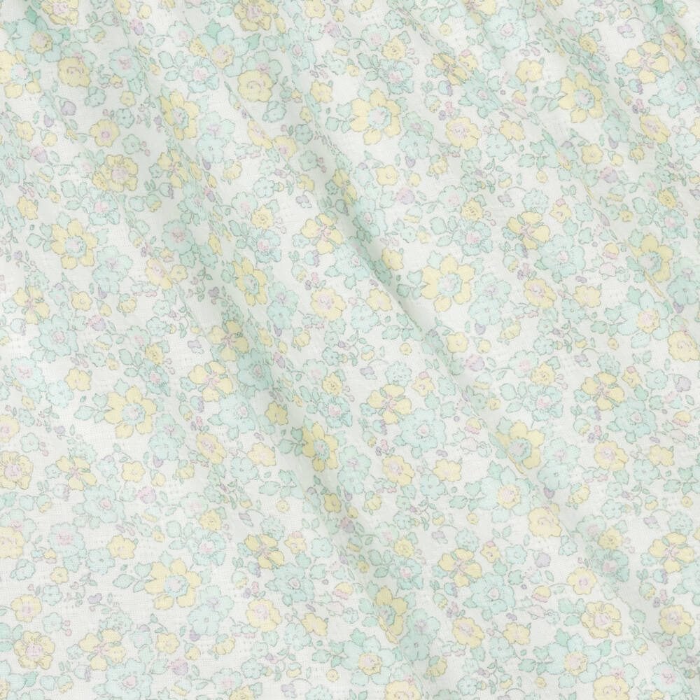 PAZ Rodríguez-فستان قطن لون أزرق بطبعة ورود | Childrensalon Outlet