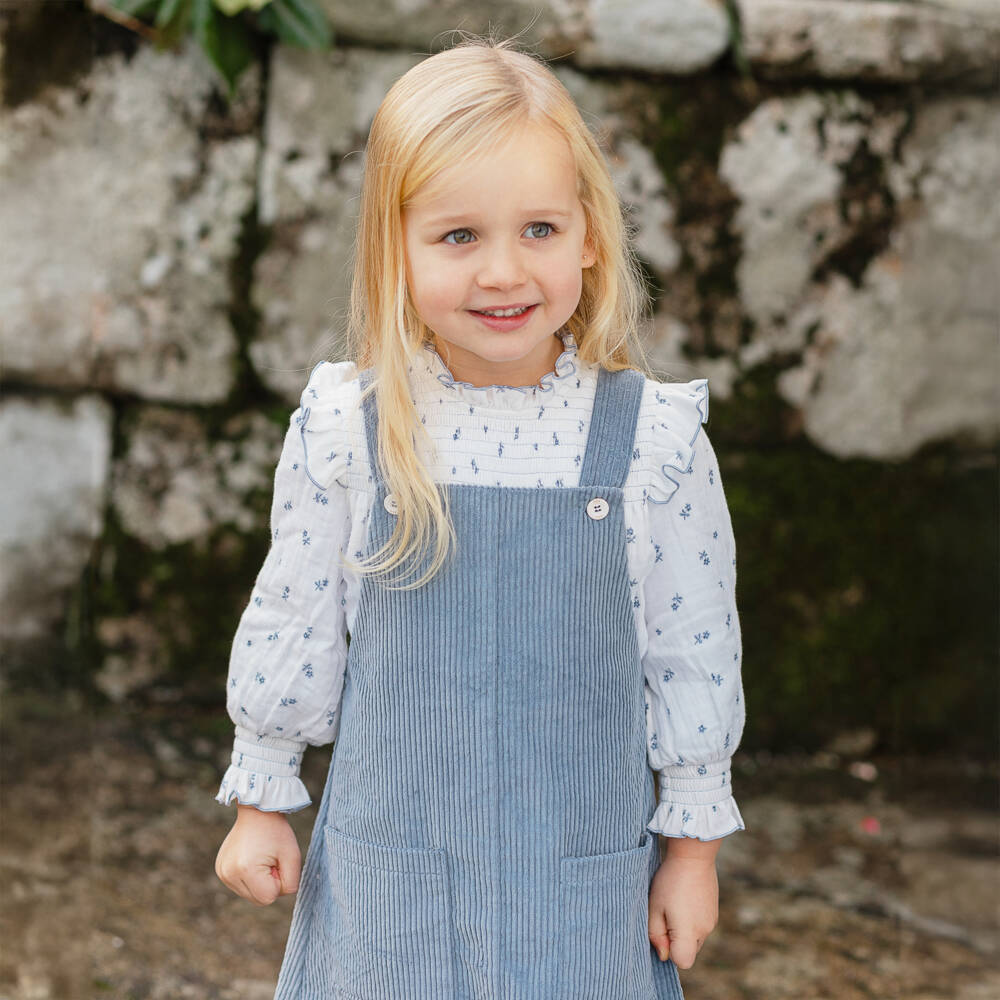 PAZ Rodríguez-بلوزة بطبعة ورود قطن لون أبيض  | Childrensalon Outlet