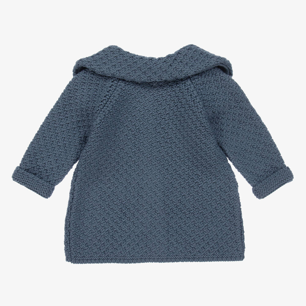 PAZ Rodríguez-Girls Blue Knitted Coat | Childrensalon Outlet