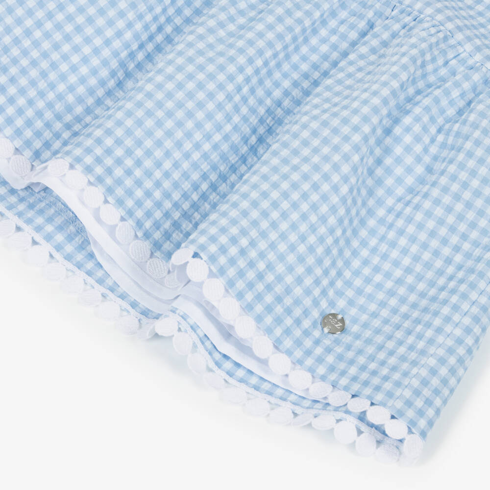 PAZ Rodríguez-Girls Blue & White Gingham Sun Dress | Childrensalon Outlet
