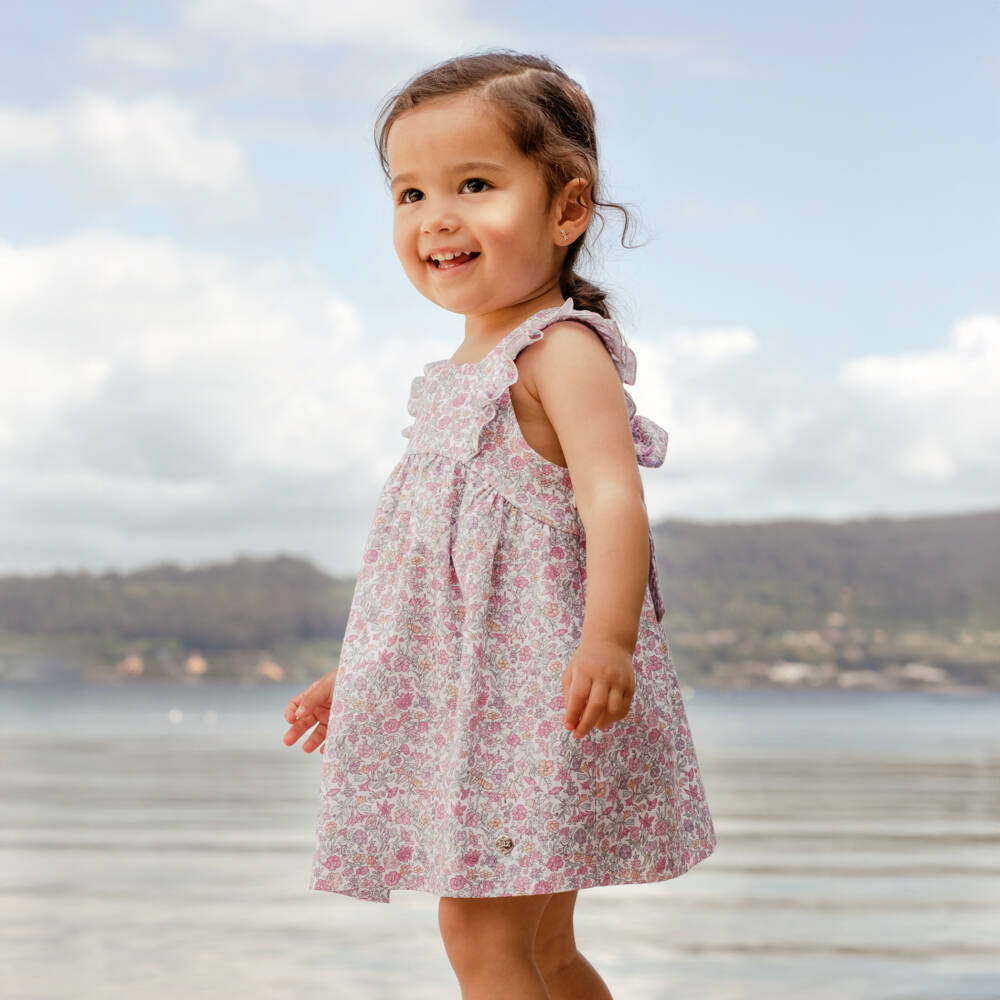 PAZ Rodríguez-Girls Blush Blossom Cotton Frock | Childrensalon Outlet