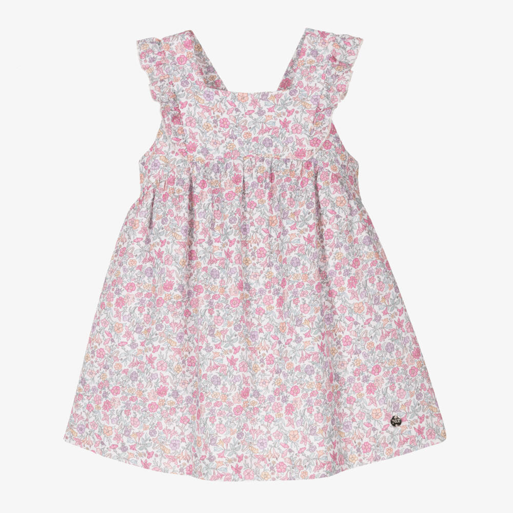 PAZ Rodríguez-Girls Blush Blossom Cotton Frock | Childrensalon Outlet
