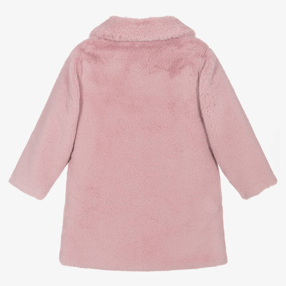 PAZ Rodríguez-معطف فرو صناعي لون زهري للبنات | Childrensalon Outlet