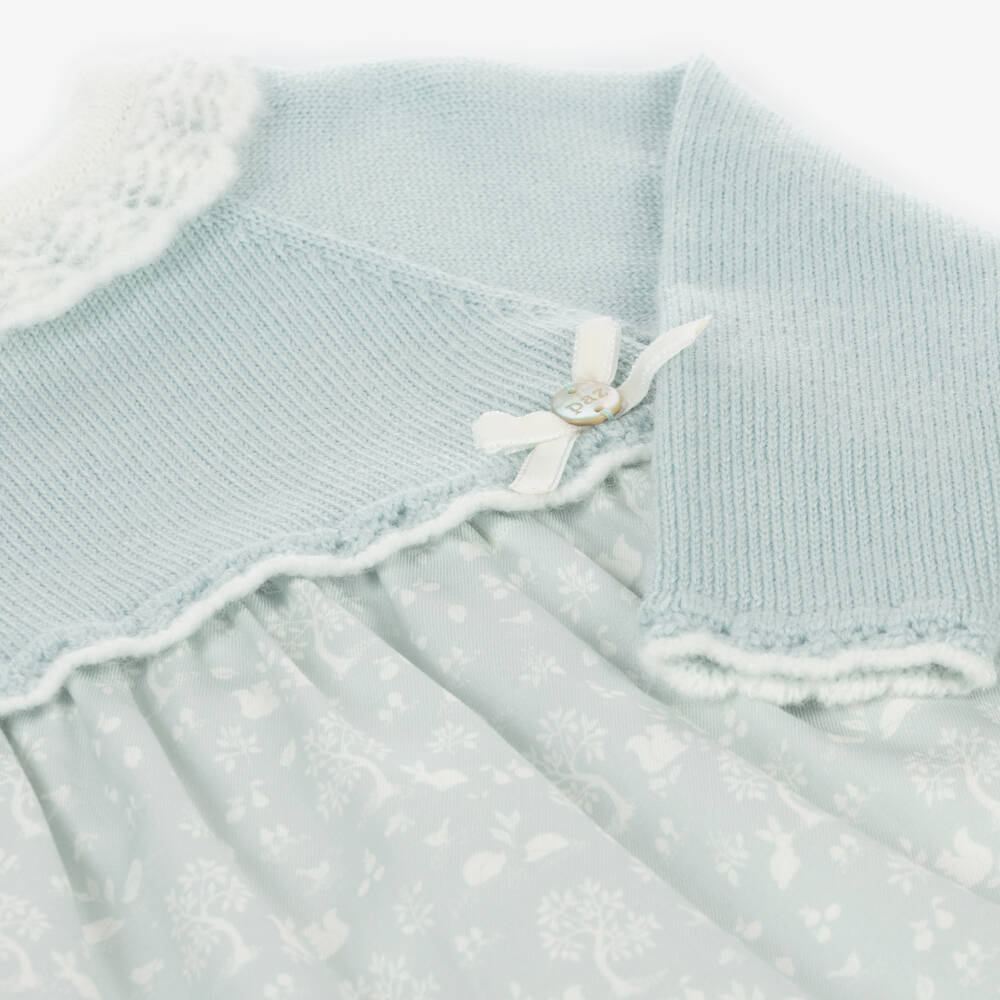 PAZ Rodríguez-Girls Chalk Green Wool Dress | Childrensalon Outlet