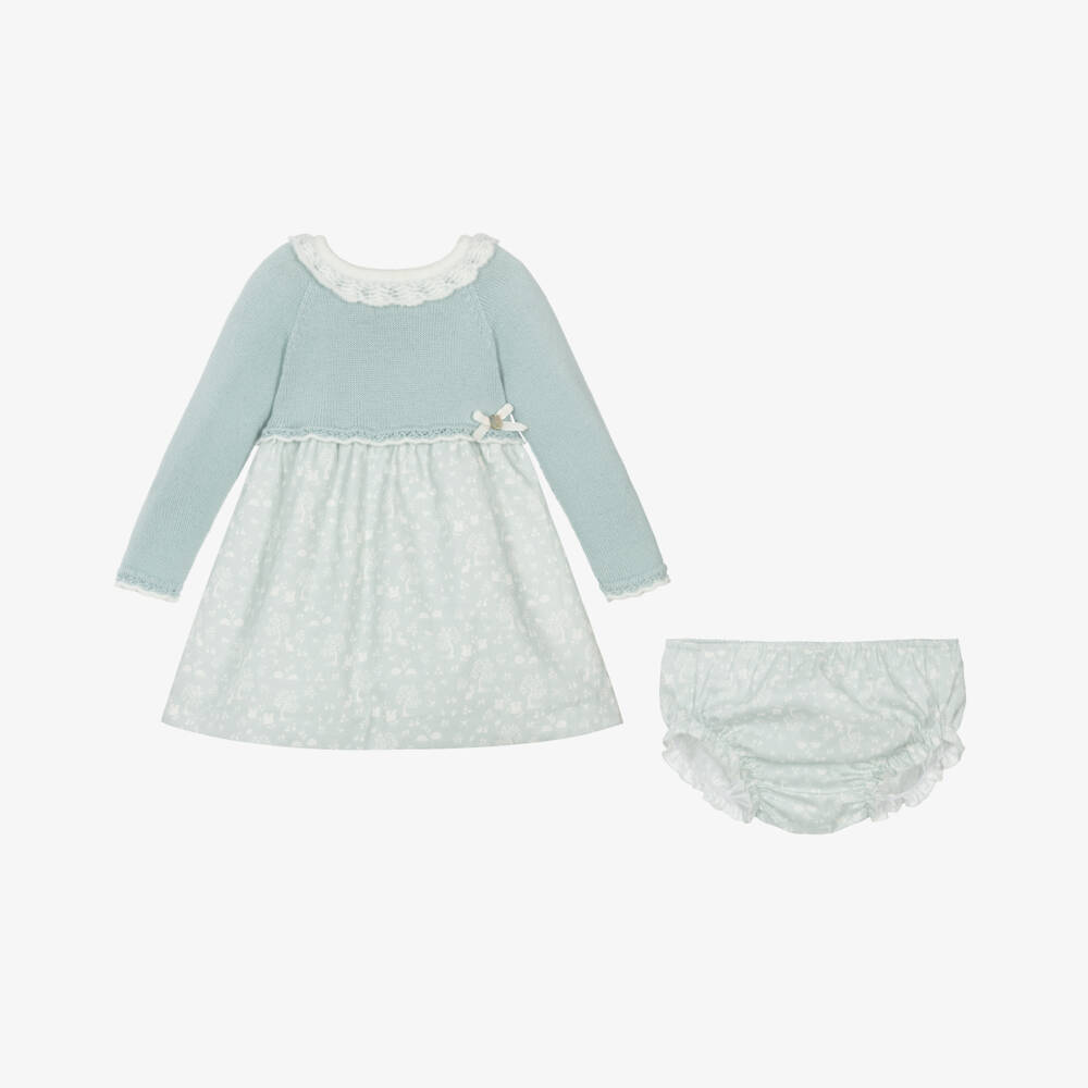 PAZ Rodríguez-Girls Chalk Green Wool Dress | Childrensalon Outlet