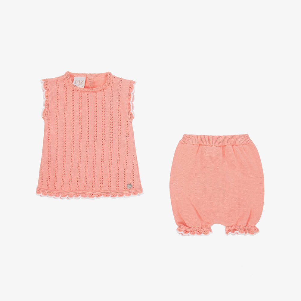 PAZ Rodríguez-Girls Coral Cotton Knit Ensemble | Childrensalon Outlet
