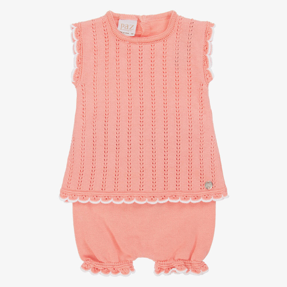 PAZ Rodríguez-Girls Coral Cotton Knit Ensemble | Childrensalon Outlet