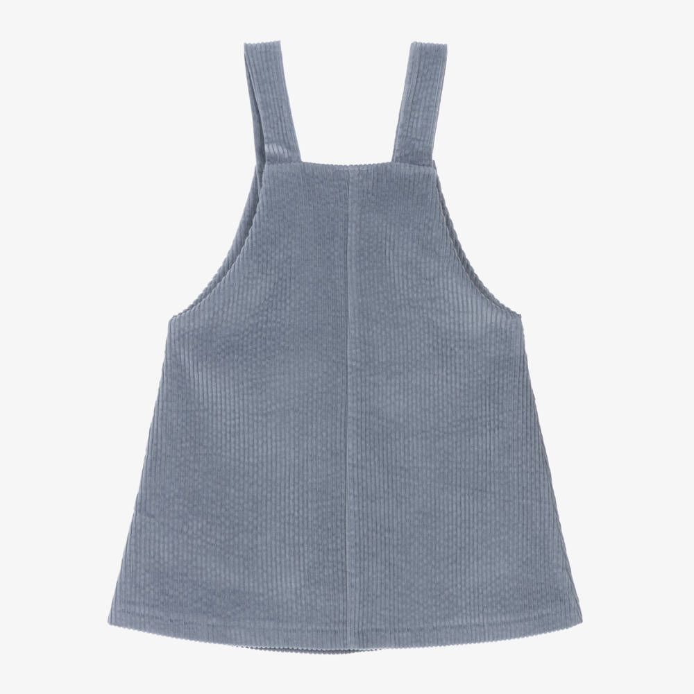 PAZ Rodríguez-Girls Corduroy Blue Pinafore Dress | Childrensalon Outlet