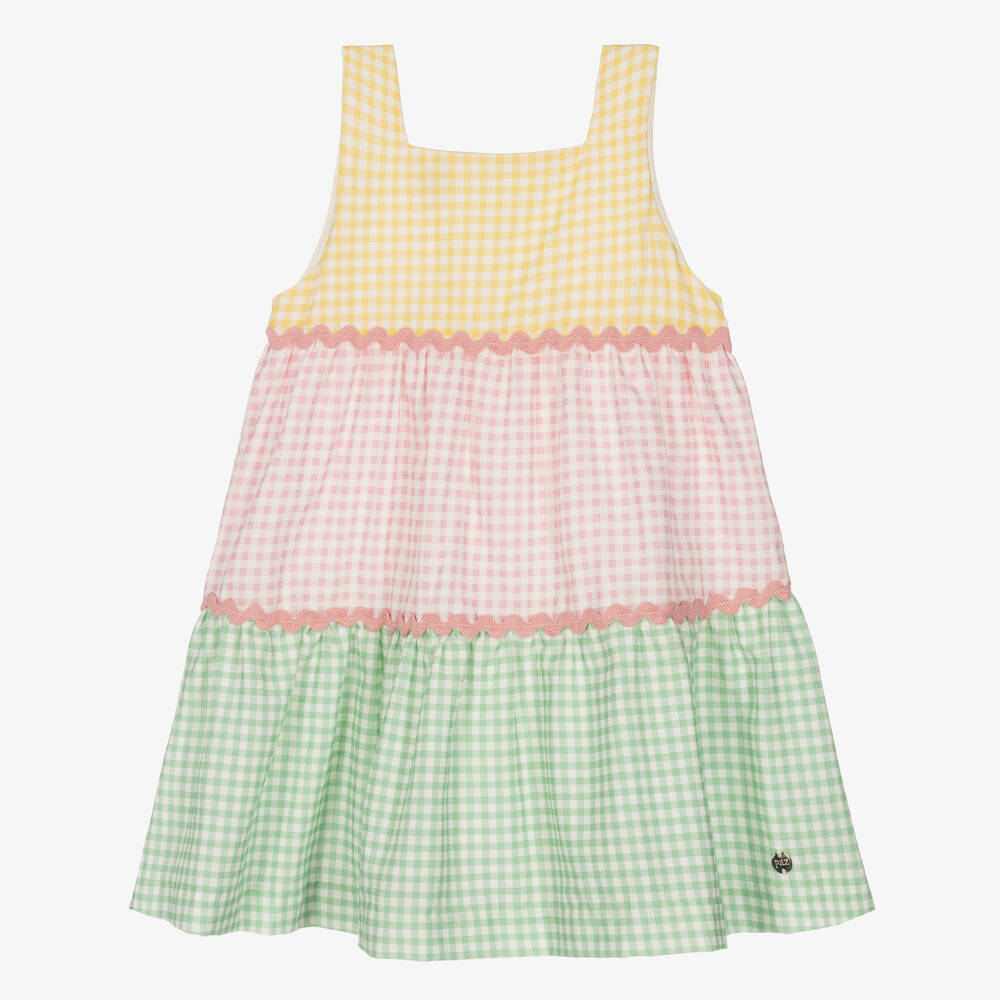 PAZ Rodríguez-Girls Cotton Gingham Dress | Childrensalon Outlet