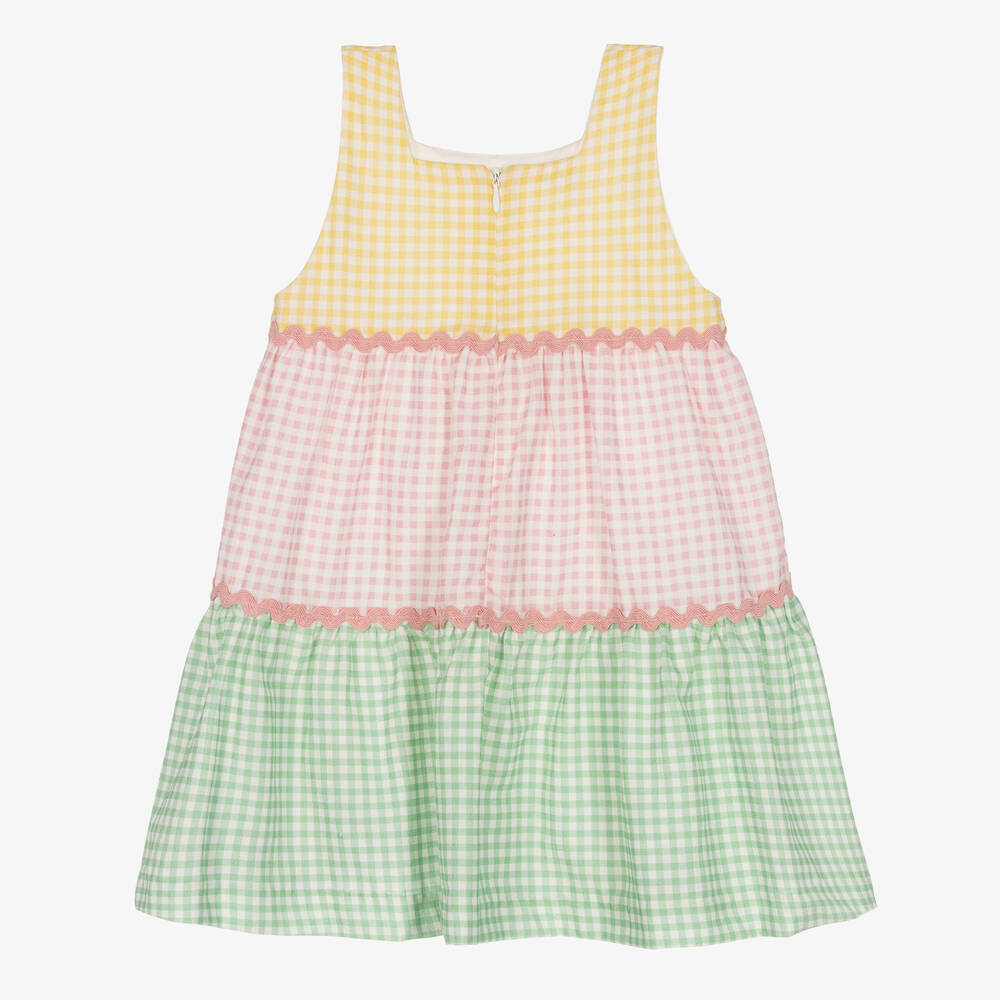 PAZ Rodríguez-فستان قطن لون أصفر وزهري | Childrensalon Outlet