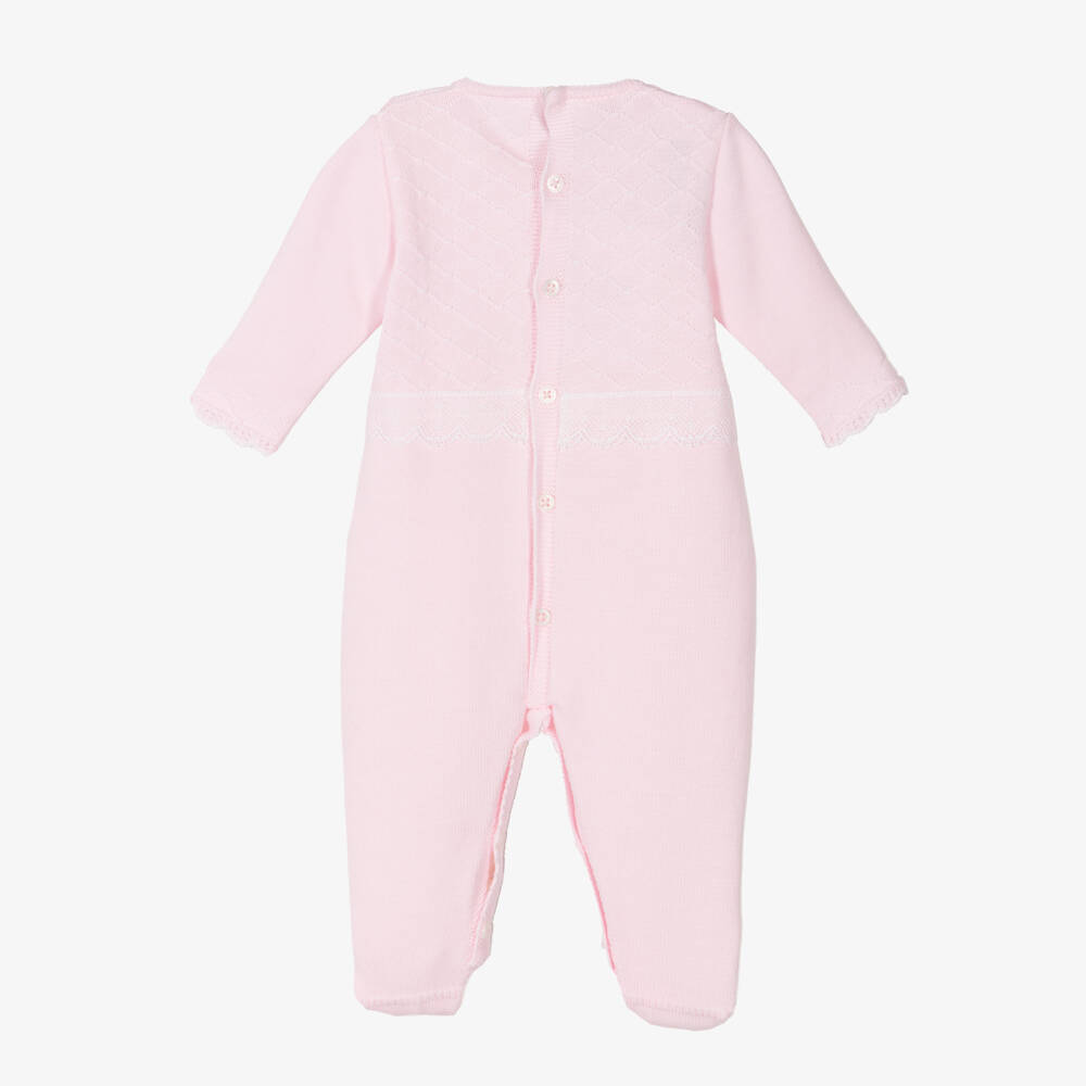 PAZ Rodríguez-Girls Cotton Knit Pink Romper | Childrensalon Outlet