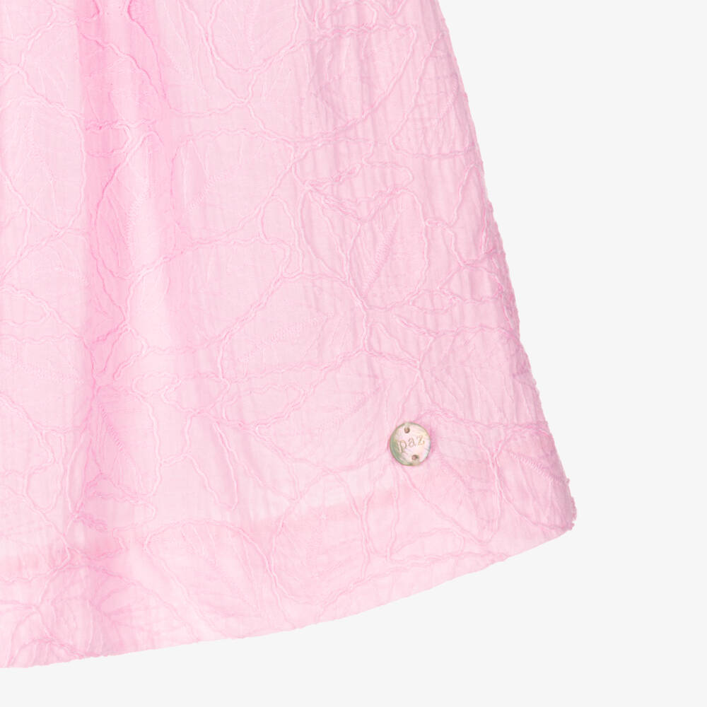 PAZ Rodríguez-Girls Cotton Leaf Embroidered Frock | Childrensalon Outlet