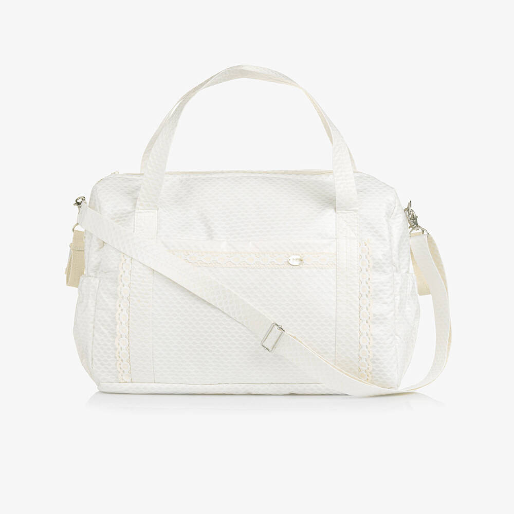 PAZ Rodríguez-Girls Cream Lace Accent Nappy Bag | Childrensalon Outlet