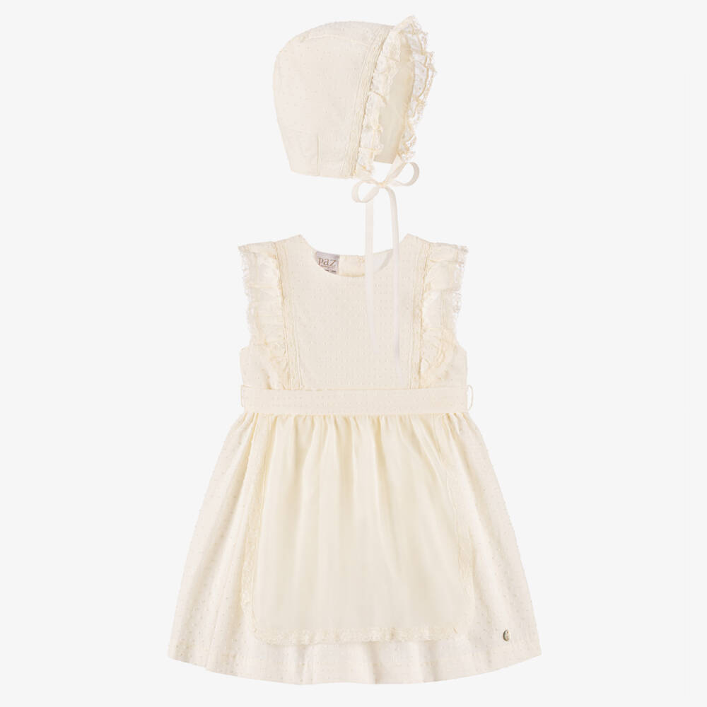 PAZ Rodríguez-Платье кремовое Plumeti для девочек | Childrensalon Outlet