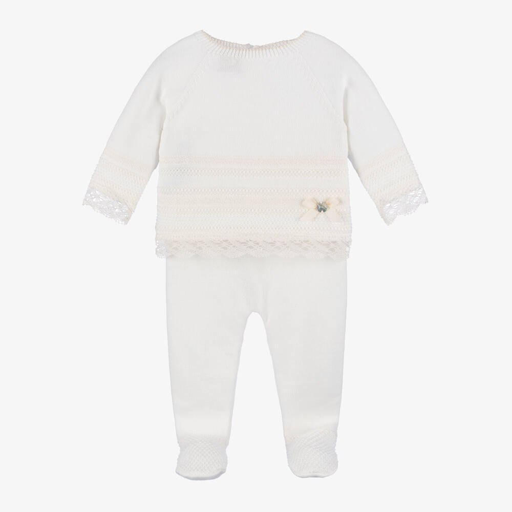 PAZ Rodríguez-Girls Delicate Ivory Cotton Ensemble | Childrensalon Outlet