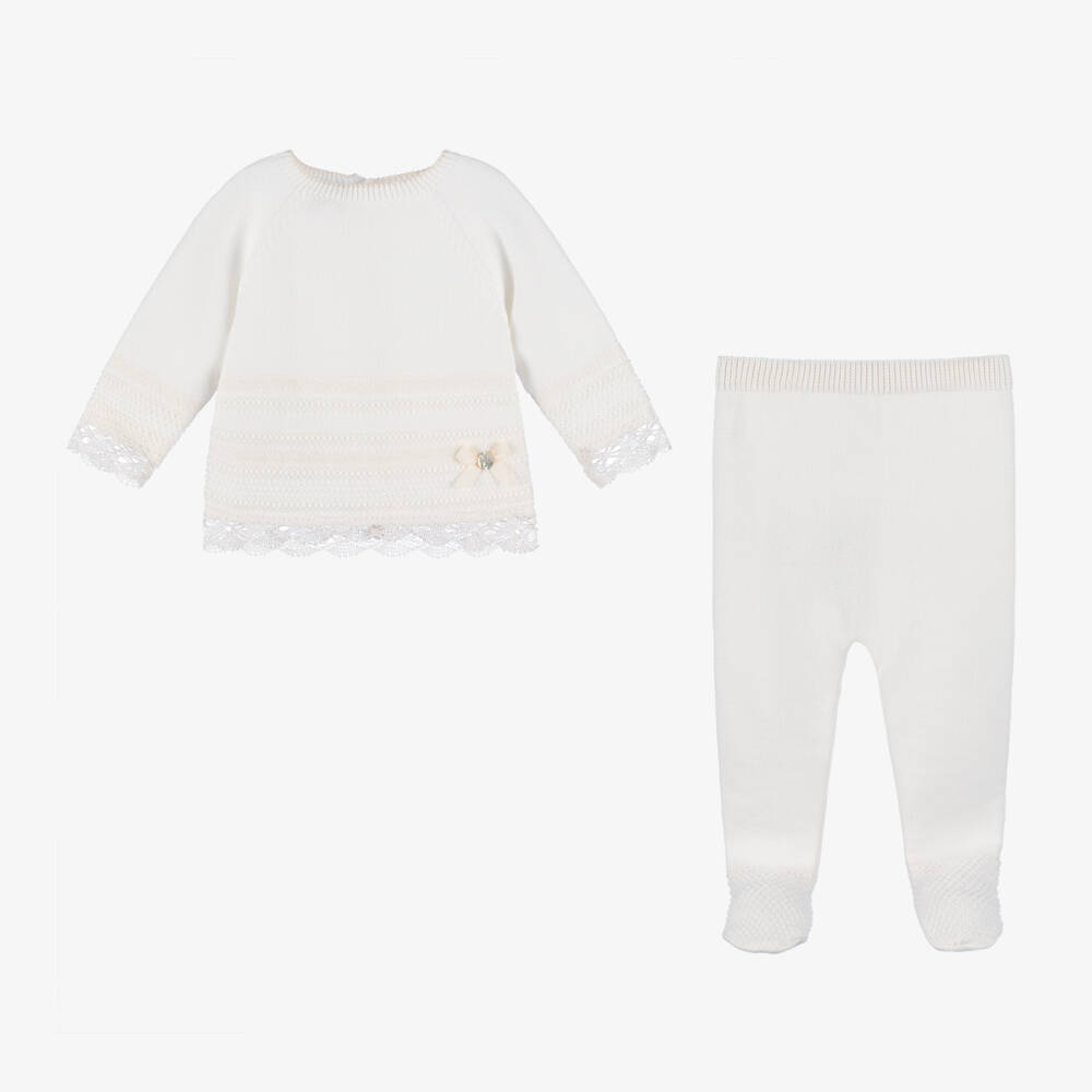 PAZ Rodríguez-Girls Delicate Ivory Cotton Ensemble | Childrensalon Outlet