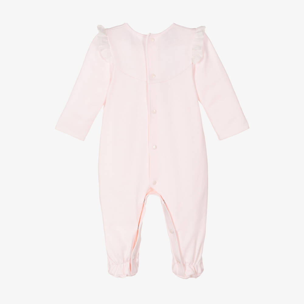 PAZ Rodríguez-Girls Delicate Pink Cotton Romper | Childrensalon Outlet
