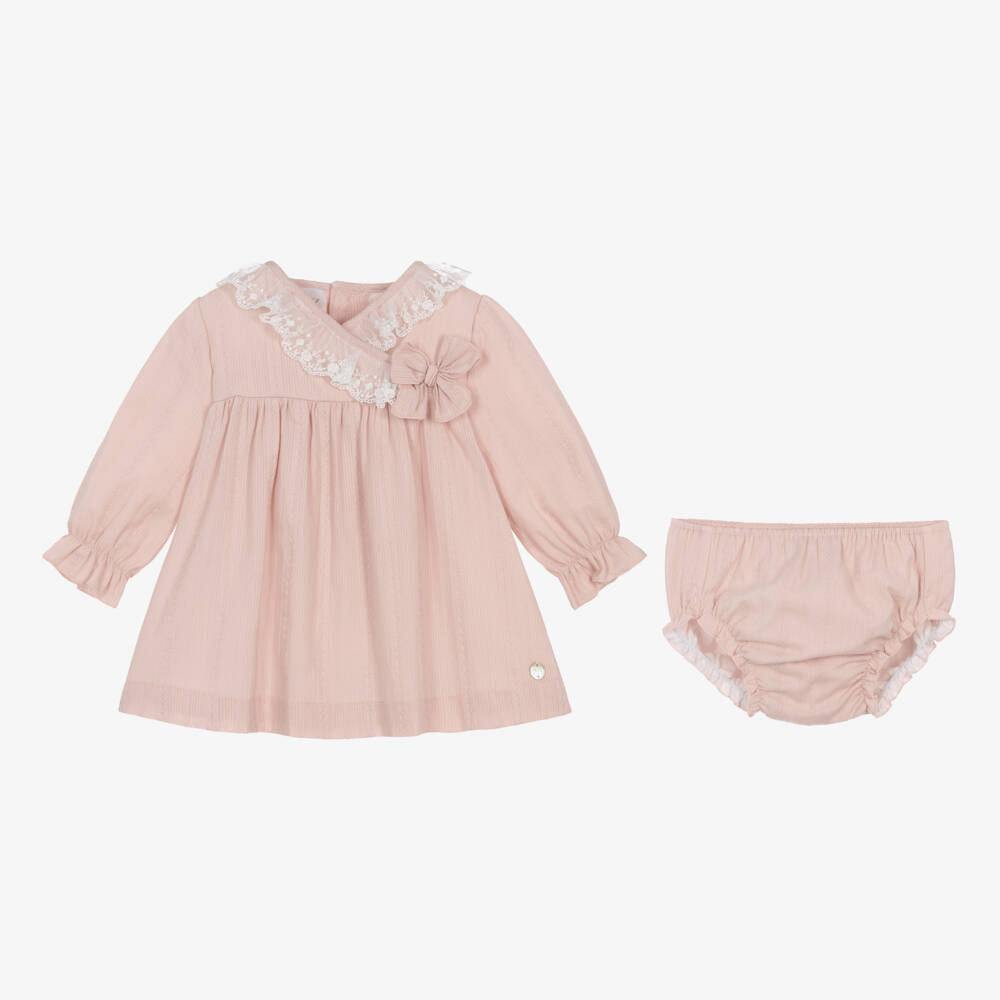 PAZ Rodríguez-فستان قطن لون زهري للمولودات | Childrensalon Outlet