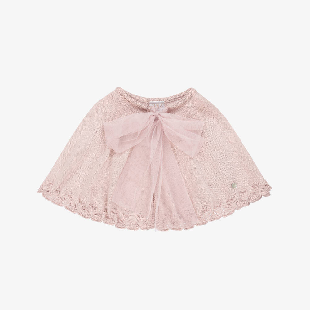 PAZ Rodríguez-Girls Dusky Pink Knit Wrap | Childrensalon Outlet