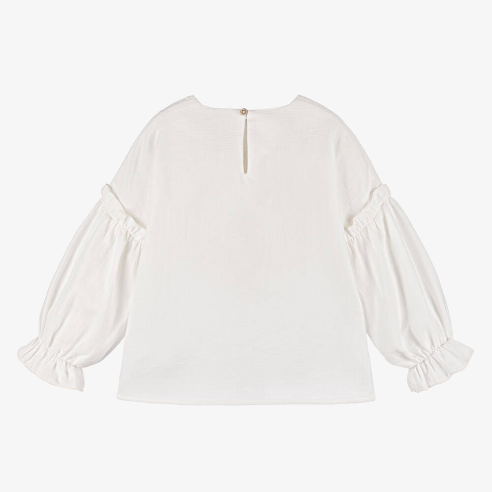 PAZ Rodríguez-Girls Elegant Ivory Blouse | Childrensalon Outlet