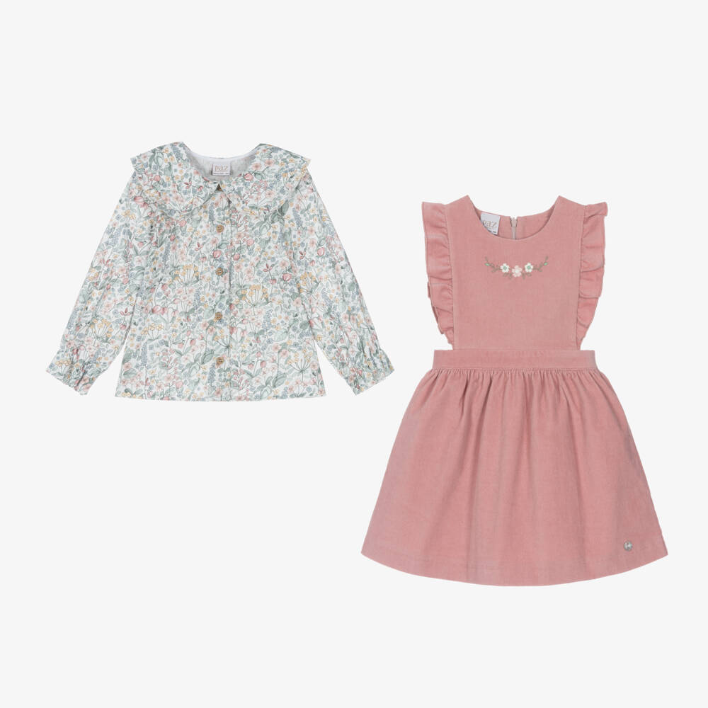 PAZ Rodríguez-Girls Floral Pink Corduroy Outfit | Childrensalon Outlet