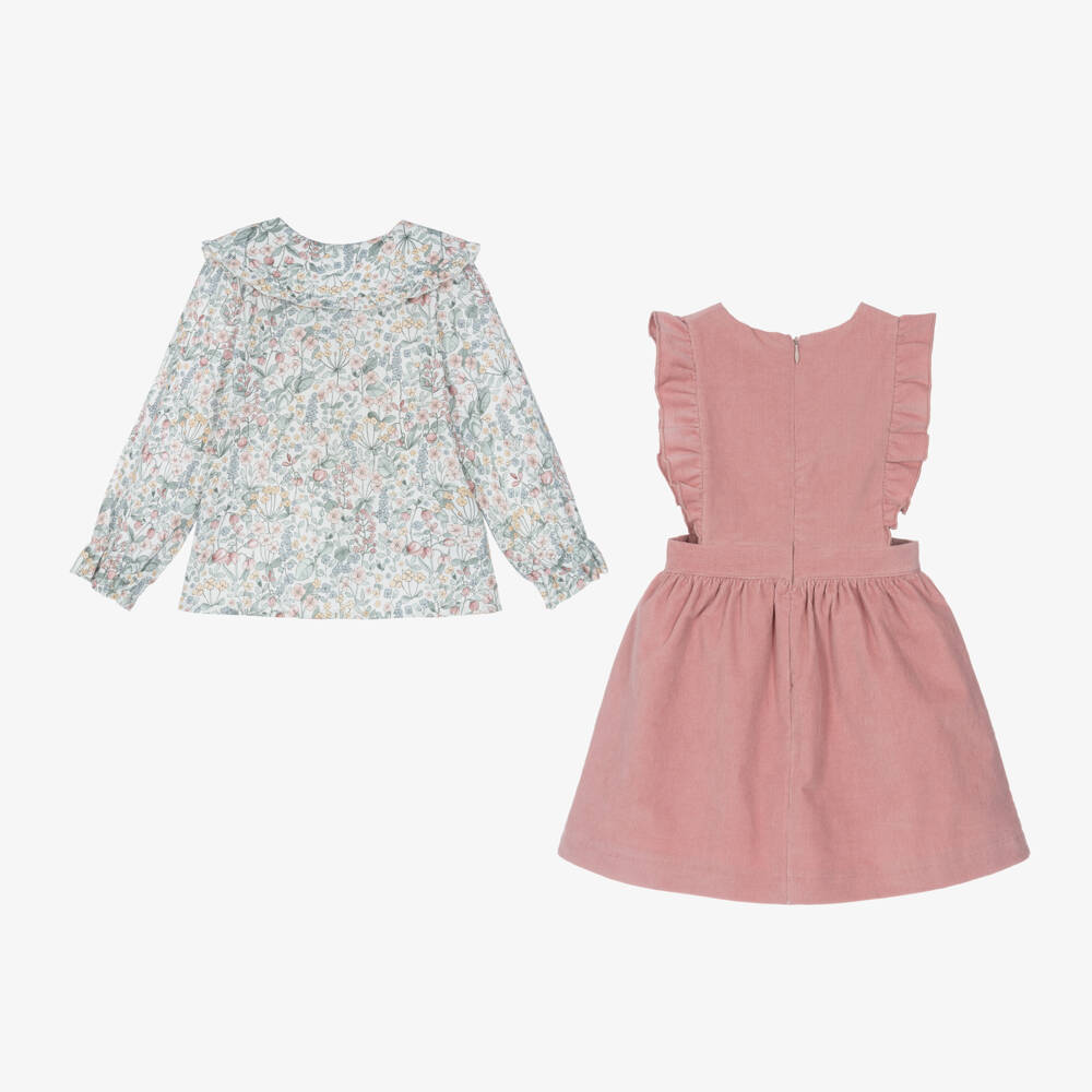 PAZ Rodríguez-Girls Floral Pink Corduroy Outfit | Childrensalon Outlet