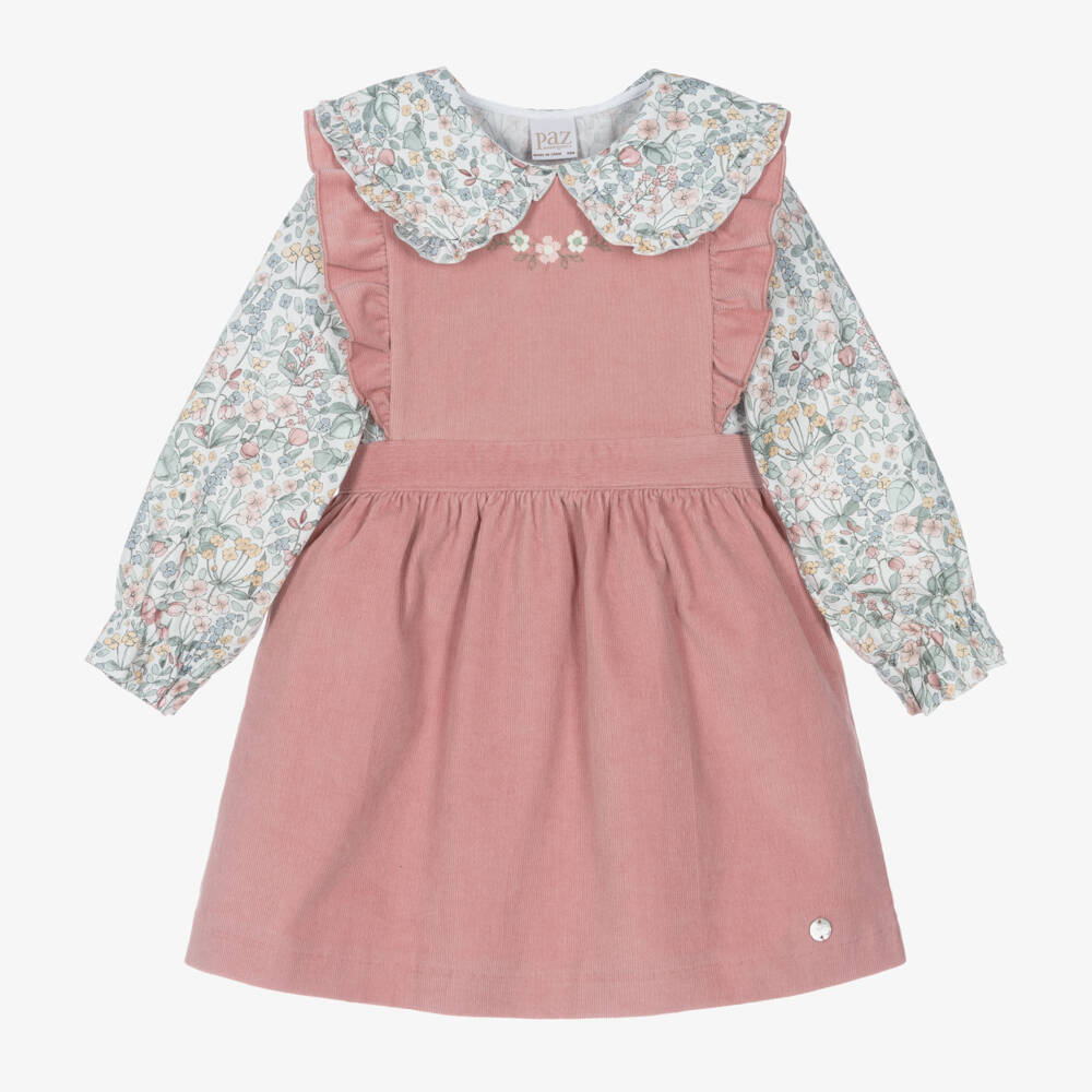 PAZ Rodríguez-Girls Floral Pink Corduroy Outfit | Childrensalon Outlet