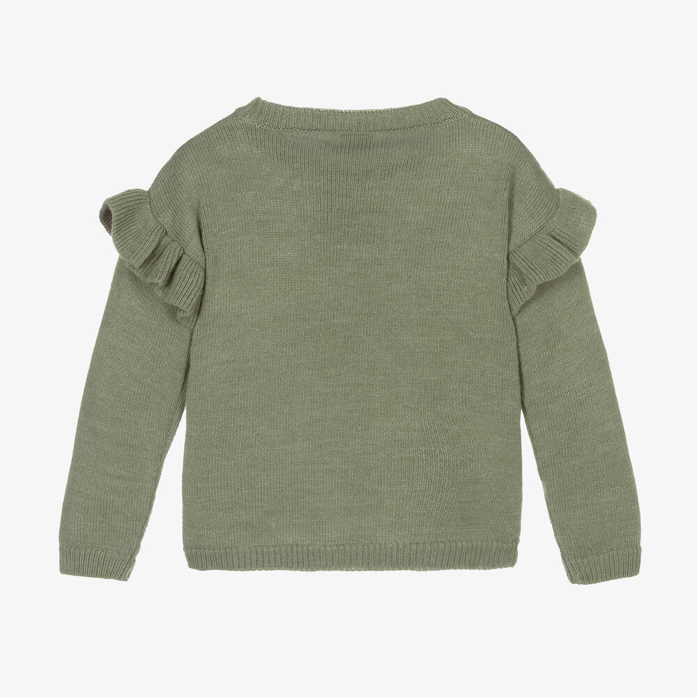 PAZ Rodríguez-Girls Green Floral Sweater | Childrensalon Outlet