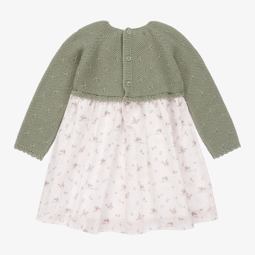 PAZ Rodríguez-Girls Green Wool Knit Dress | Childrensalon Outlet